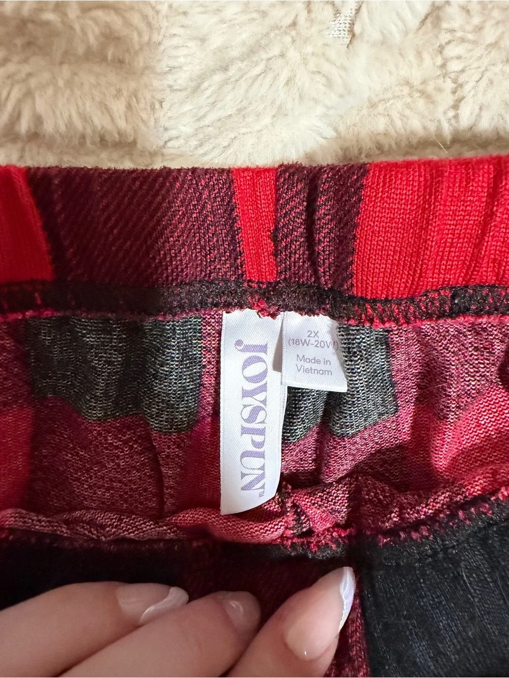 Red and Black Plaid Pajama Pants - Joyspun